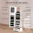 Wall-mounted Jewelry Cabinet With Led Mirror, Adjustable Shelves, And Hidden Storage-106949877
