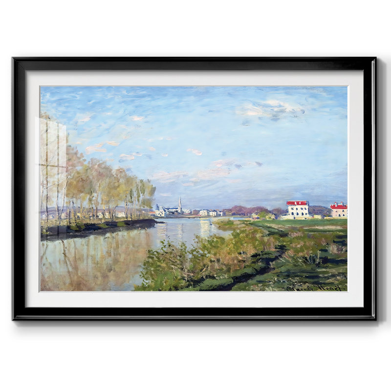 Argenteuil, la seine, 1872, reproduction d'art sur papier, Noir, H 27 po x l 39 po x P 1,5 po
