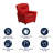 Contemporary Kids Recliner with Cup Holder-56801096