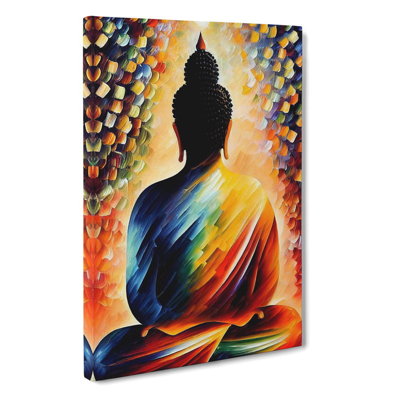 Rear Of The Buddha - Wrapped Canvas Painting, 50cm H x 35cm W x 3cm D