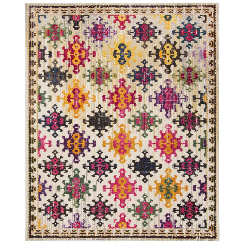 Nistler Area Rug In Purple & Yellow, Rectangle 235 x 305cm