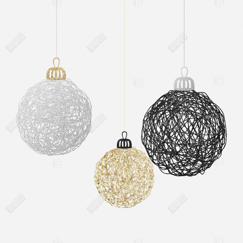 Three Christmas Balls White Holidays Framed Canvas Decor