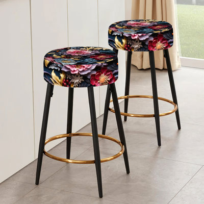 Enigma Moody Patterns - Floral Bar Stools Set Of 2