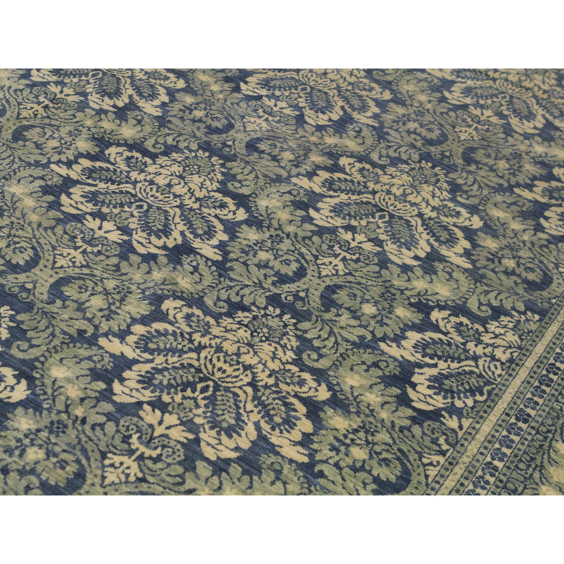 Wool Damask Area Rug