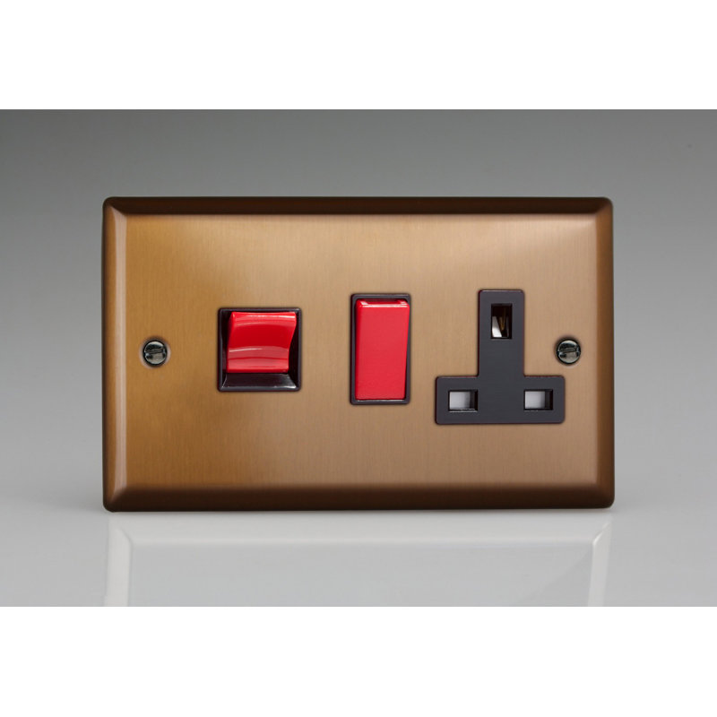 Wall Mounted Socket, Bronze/Black