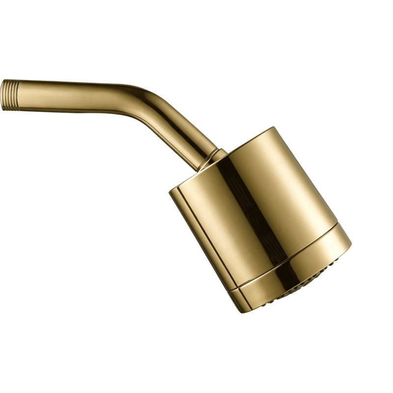 Kingston Brass Shower Scape 3-3/16-Inch Round 2-Function ABS Shower Head, Brushed Brass