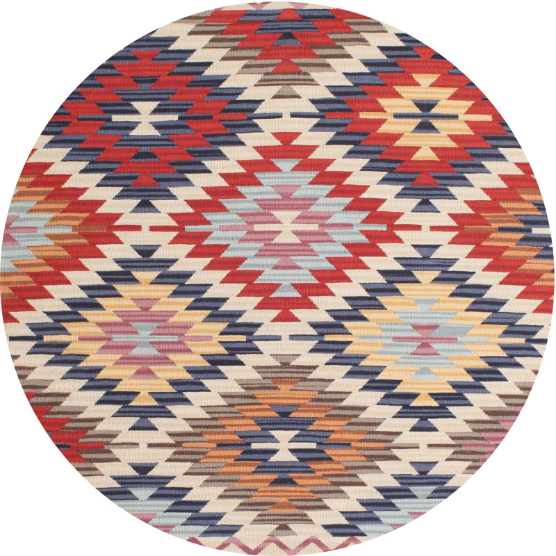 Tapis brun contemporain, Rond 6 pi
