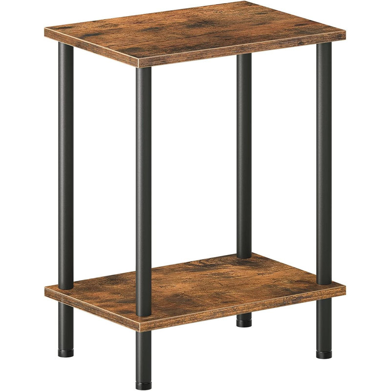 Leelan Small Side Table, Nightstand with 2-Layer Storage Shelves, Sofa Table for Small Spaces, Living Room, Bedroom, Stable Frame, Easy Assembly
