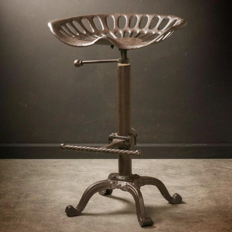 Swivel Bar Stool with Iron Frame