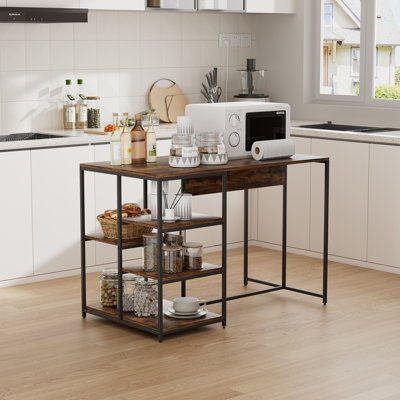 110 cm W Kitchen Island with Top