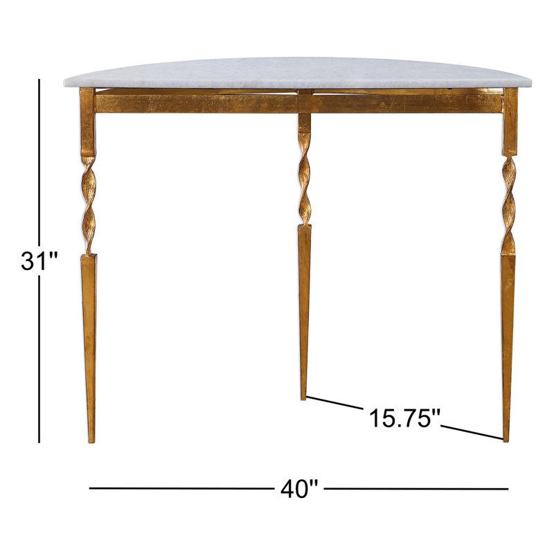 Imelda 40'' W Stone Console Table