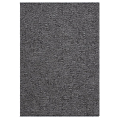 Modern Farmhouse Diamond Pattern Non-Slip Washable Rug