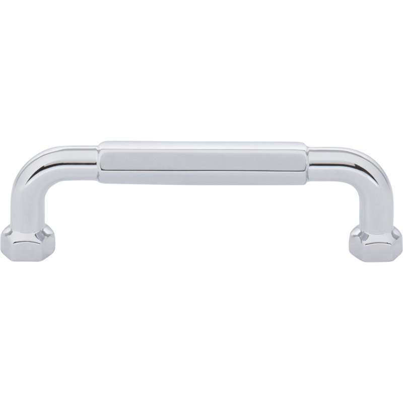 Dustin Bar Pull, Polished Chrome, 3 3/4" Center To Center