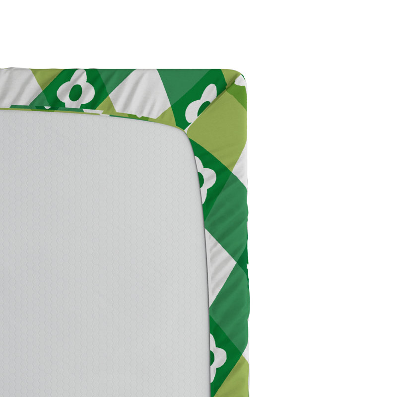 Microfiber Geometric Fitted Sheet, Queen Fitted Sheet
