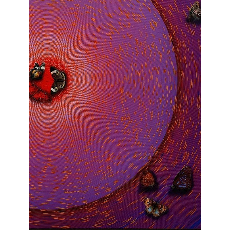 Happy Vibration Acrylic Painting by Ghanshyam Gupta – Large 60" x 60" Abstract Spiritual Wall Art on Canvas for Modern Home Decor
