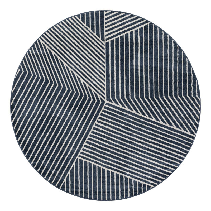 Tapis Latitude Run® Orkla Nikolis bleu, Rond 10pi