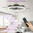 20'' Modern Flush Mount Ceiling Fan With Dimmable Led Lights And Remote Control 6-Speed Mute Reversible Motor For Medium Bedroom (Set Of 2)