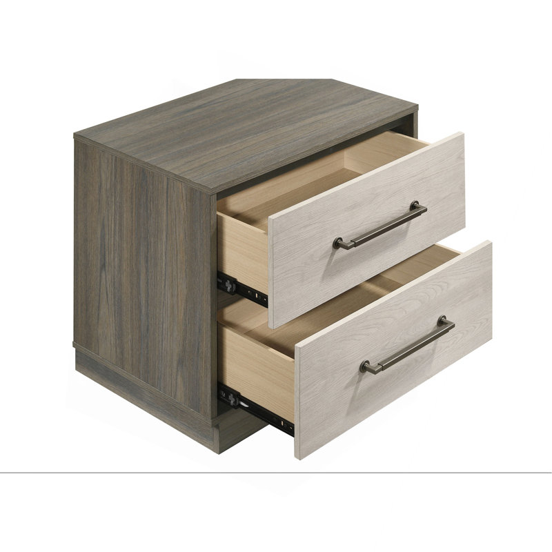 Table de chevet 2 tiroirs Edmondson