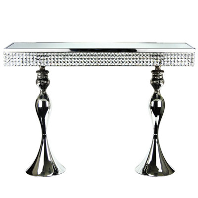 Coury 43'' Glass Top Console Table