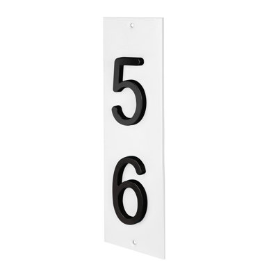 Plaque d'adresse verticale en aluminium Royal Shade