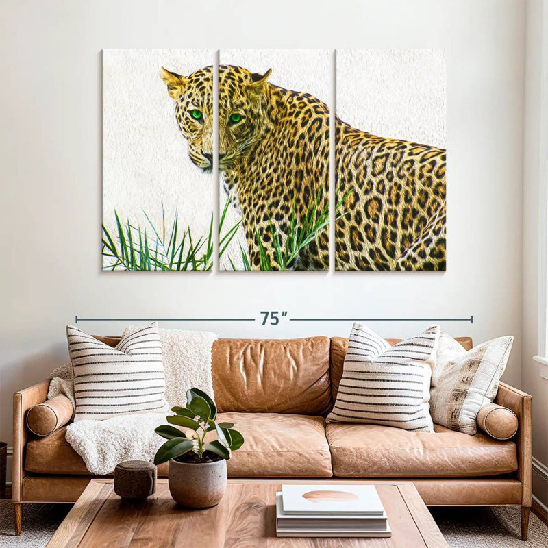 Wild Leopard, 42" H x 65" W