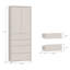 Chadwic Modern 2-door, 4-drawer cabinet unit, engineered wood, 74.5 cm W x 191.9 cm H x 34.9 cm D-124888800