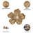 House of Hampton® 7" Rommie Gold Flower, Aluminum, Gold, A Great Addition And Decoration For Upscale Hotels And Offices