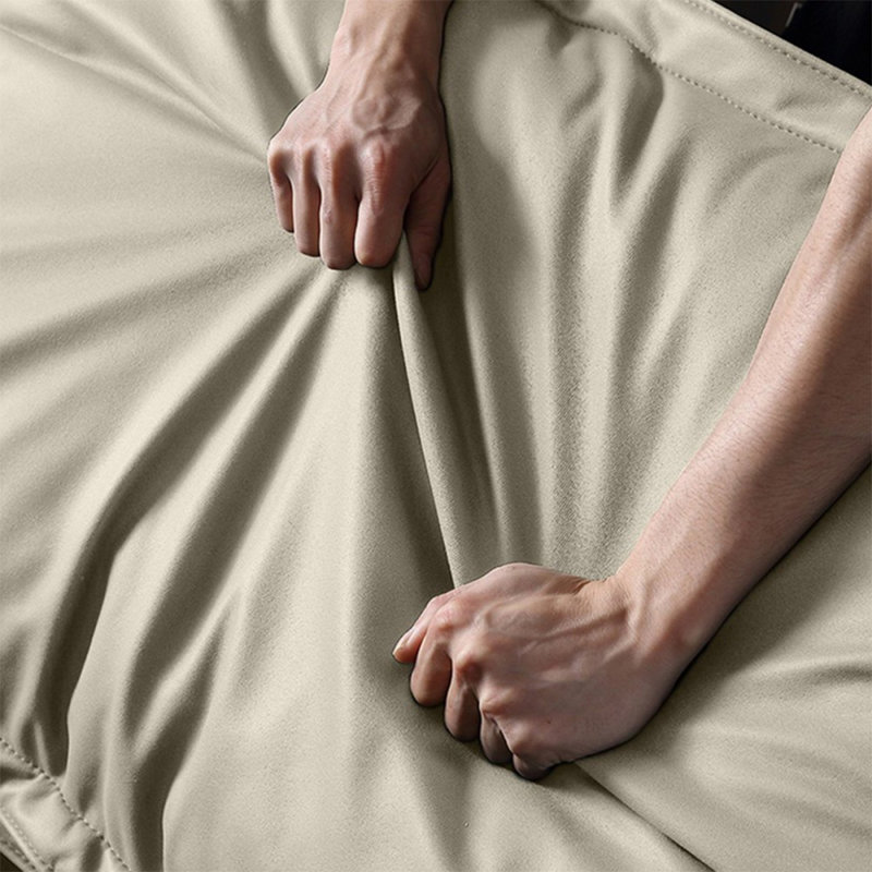 Canapé modulaire 100% polyester kaki, 29.92" H x 94.49" W x 46.46" D, Kaki