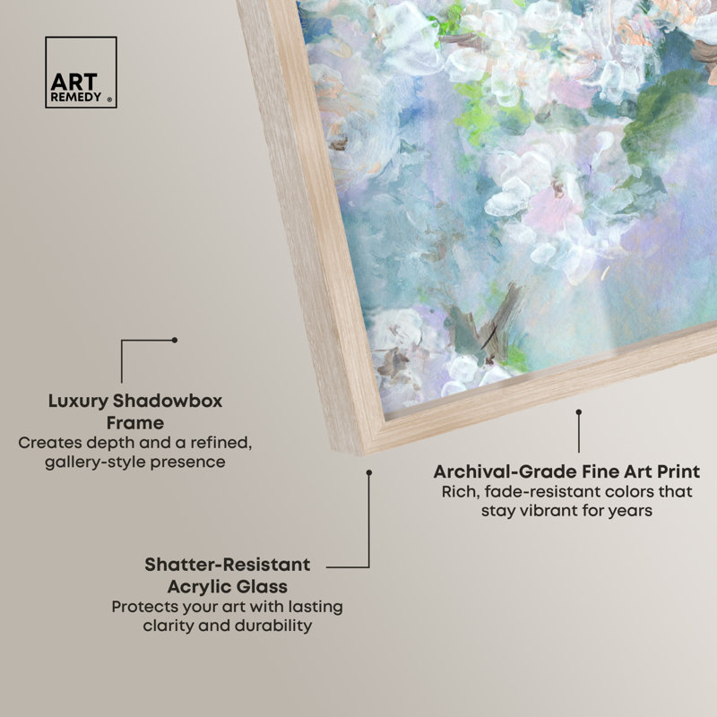 «Brighten My Day II», grande reproduction abstraite surdimensionnée 2 pièces par Art Remedy, cadre blond, 40 x 30