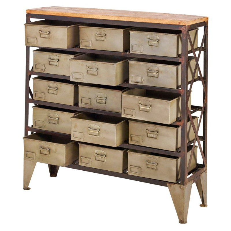 Commode de rangement industrielle avec tiroir 48 pouces Steampunk
