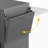 Matte Grey Patio Rolling Cooler With Side Table Boards And Cupboard Function