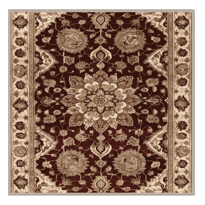 Tapis brun lavable à la machine