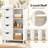 Freestanding Bathroom Storage Cabinet, Narrow Storage Organizer with 4 Drawers & Single Door Cabinet, Vertical Floor Cabinet for Bathroom, Living Room, Entryway-1324905965