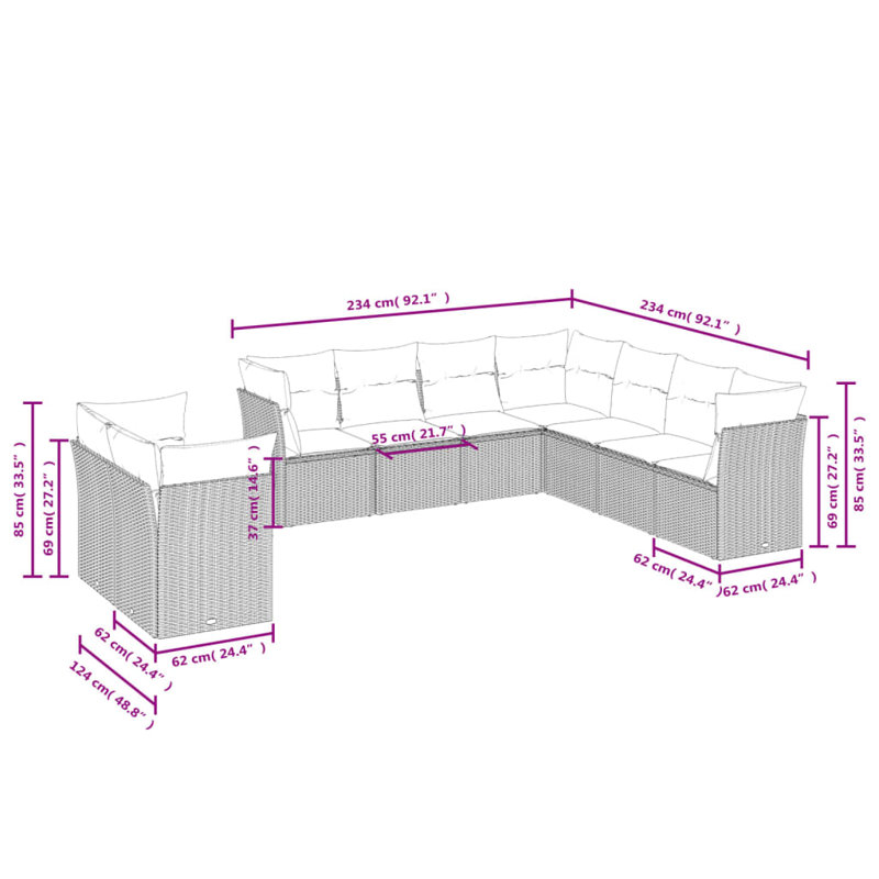 Vidaxl Garden Sofa Set