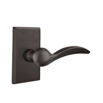 Durango Wave/Drop Privacy (Bed & Bath) Door Lever with Rectangle Rosette
