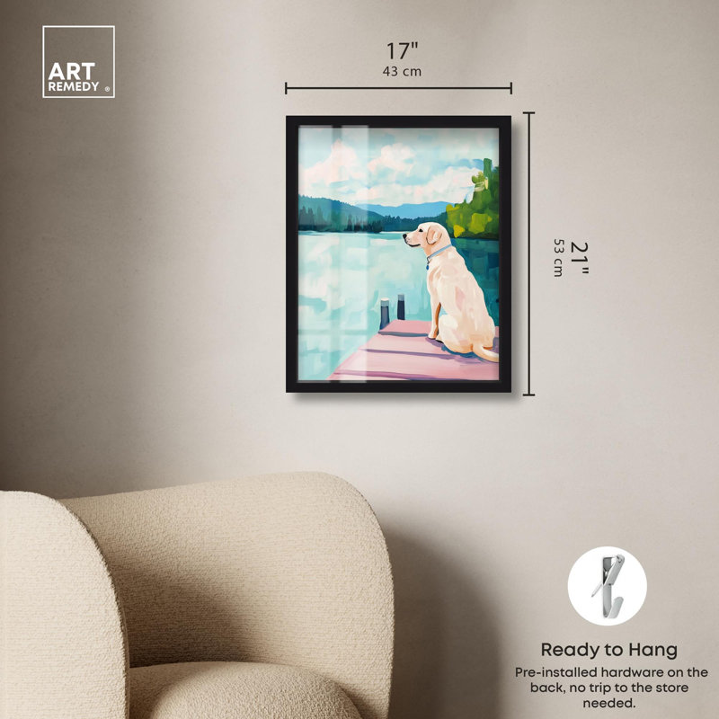 «Dockside Companion Shadowbox», impression côtière par Art Remedy, H 21 po x l 17 po, Noir