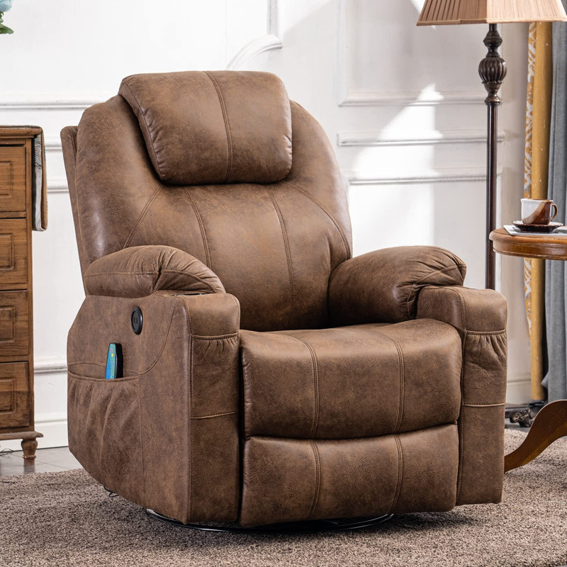 Fauteuil de massage chauffant Zyriana, Brun