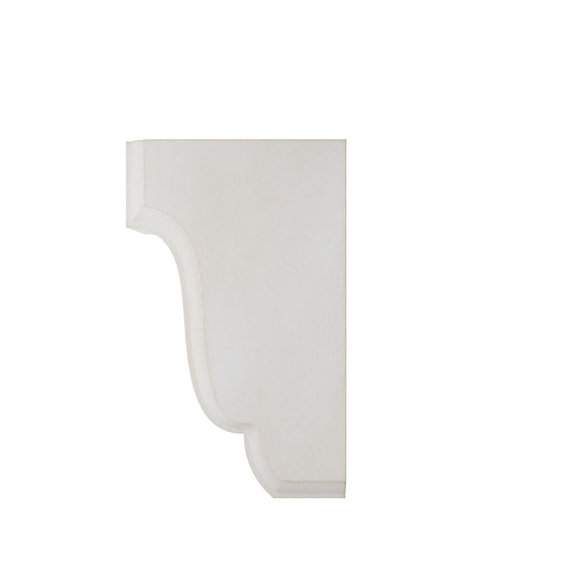 Corbel/support décoration rétro en bois Capistrano Mission, H 6,5 po x l 3,5 po x P 4 po, Blanc craie cendré
