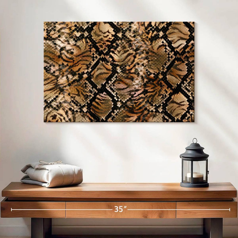 Kerner Leopard And Snake Skin, 8" H x 12" W