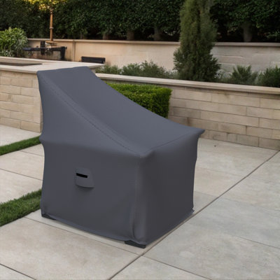 Adirondack Chair Covers For Ratcliff Patio Chairs, Water-Repellent UV-Resistant Polyester With Secure Tie-Downs by Arlmont & Co.