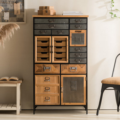 Metal 2 - Door Rectangle Accent Cabinet