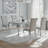 Kenzingtyn Rectangular Glass Top with Stainless Steel Base Dining Table-185693685