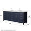 Beckett 84" Freestanding Double Bathroom Vanity with Quartz Top-1178985720-1178985722-1178985669