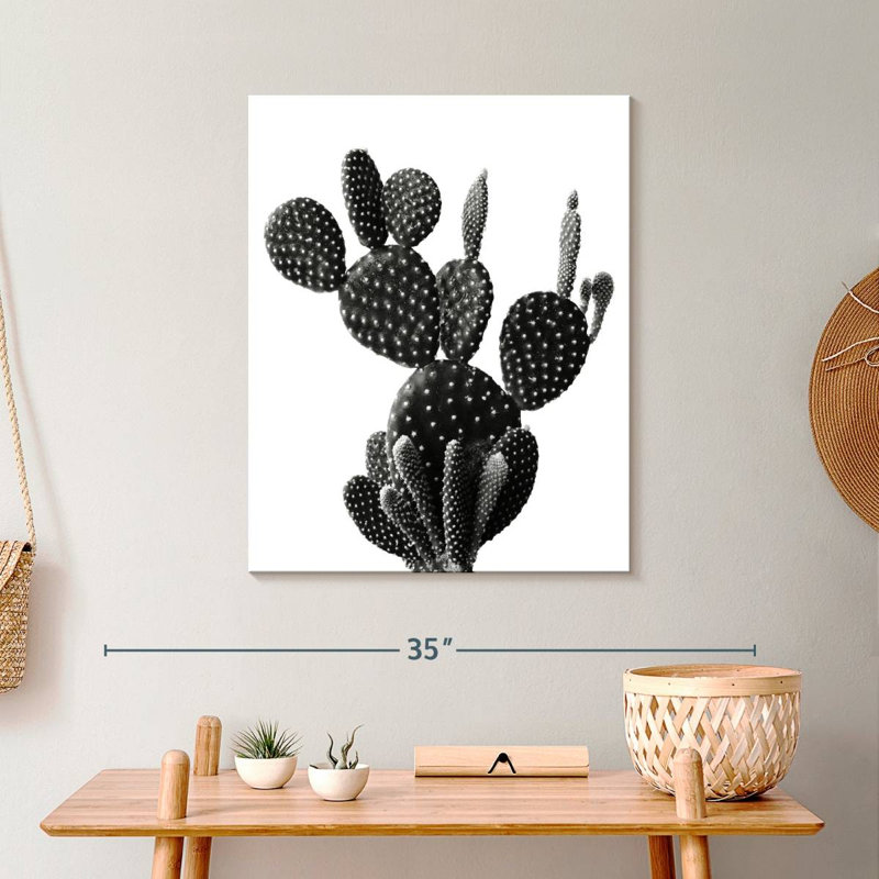 Cactus épine - impression sur toile tendue, H 25 po x l 20 po x P 1,25 po