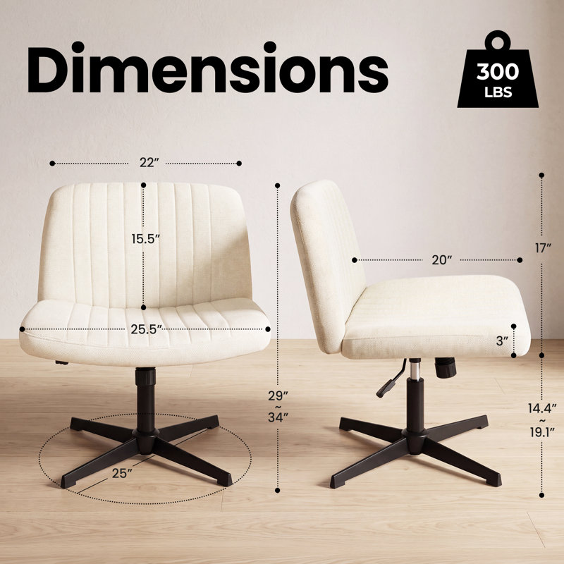 Chaise de bureau Taneha, Beige