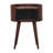Chestnut Round Open Slot Bedside