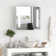 650 X 700mm Bathroom Mirror Cabinet with LED, Adjustable Shelf, White