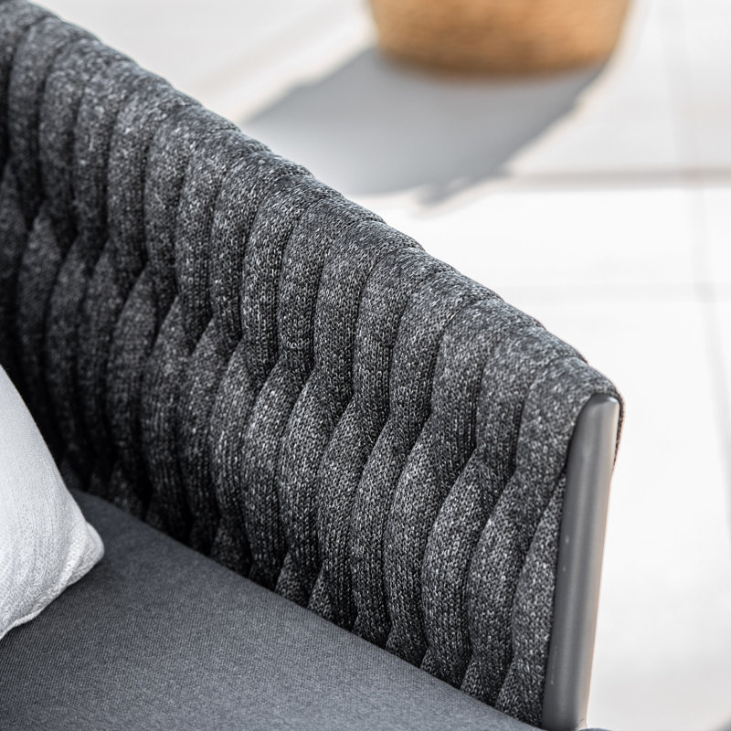 Priya Pair of Sunloungers in Charcoal