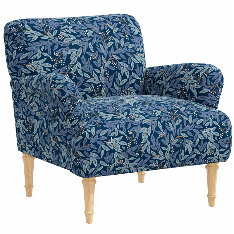 Fauteuil Bristol, Lin bleu marine RPC Willowberry