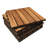 12" x 12" Wood Interlocking Deck Tile in Brown